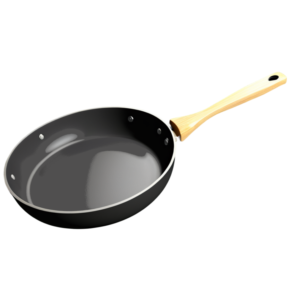 A stainless steel frying pan offers durability, a sleek design, and even heating, making it perfect for everyday cooking and searing. png