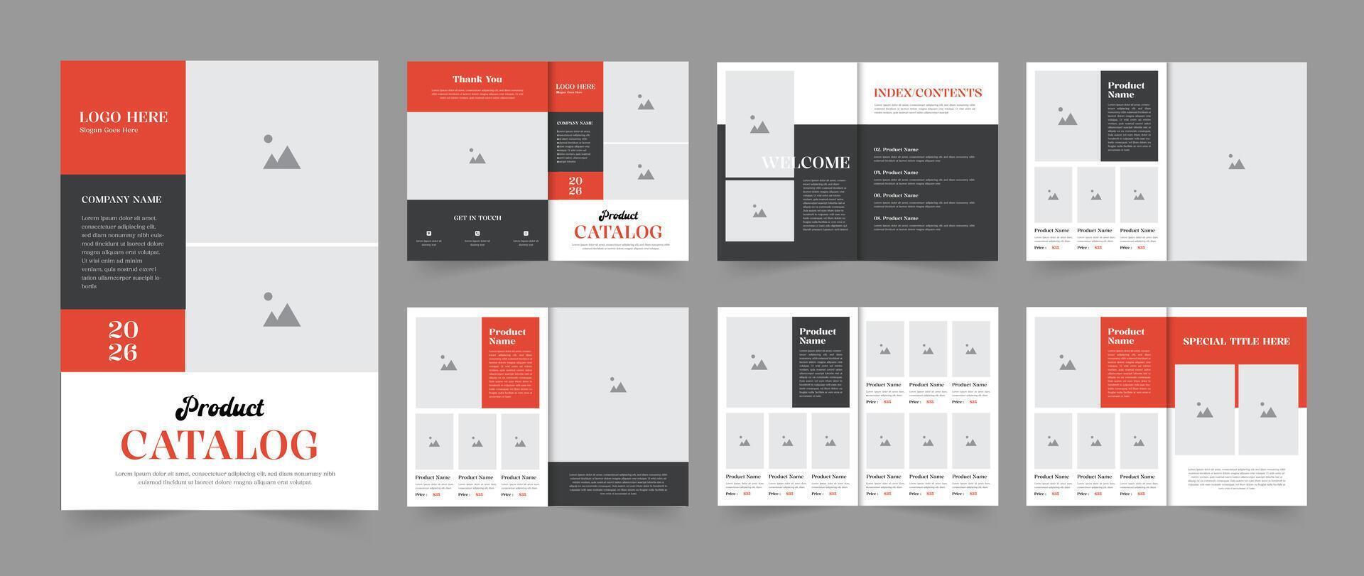Product catalog template for multipurpose business A4 size vector