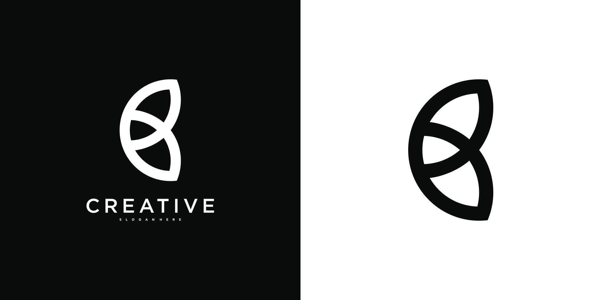 Modern initial letter B logo design template vector