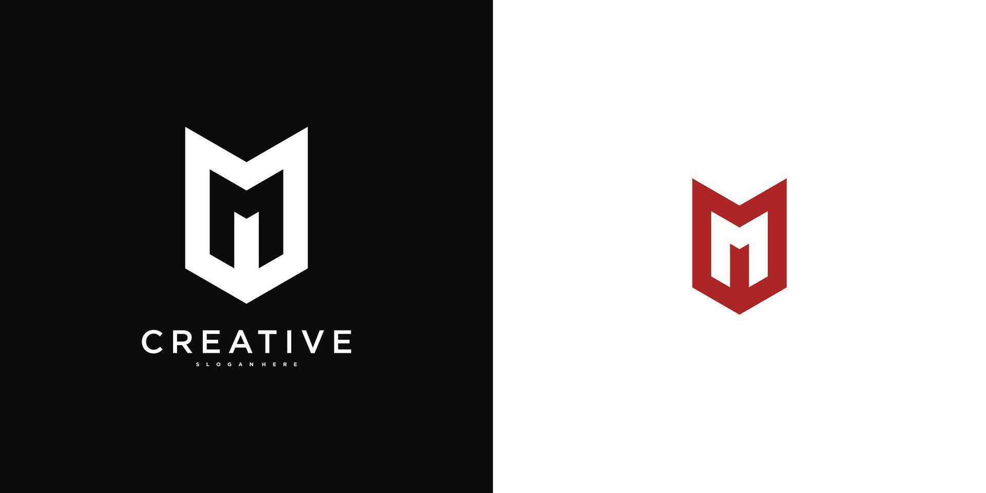 Modern initial letter M logo designs vector