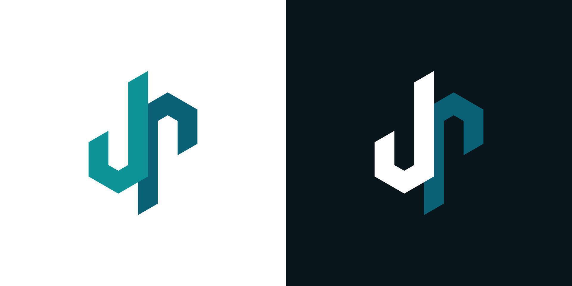Initial letter PJ or JP logo design template. Premium vector