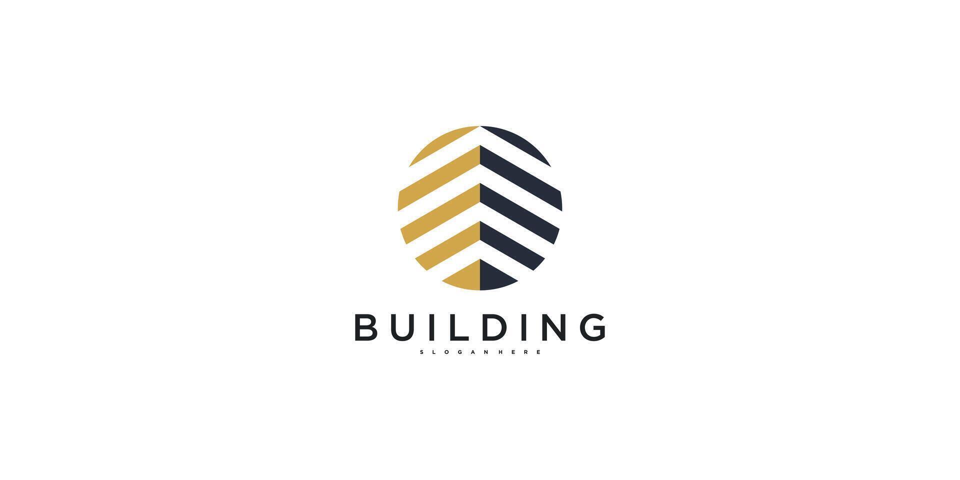 Construction architecture building logo design template vector