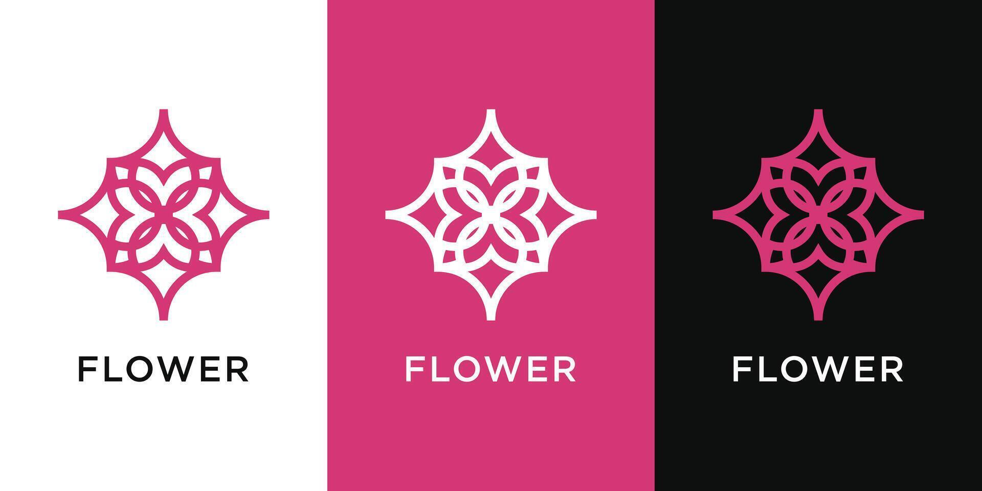 Abstract flower logo design template. Luxury ornament concept. Premium vector