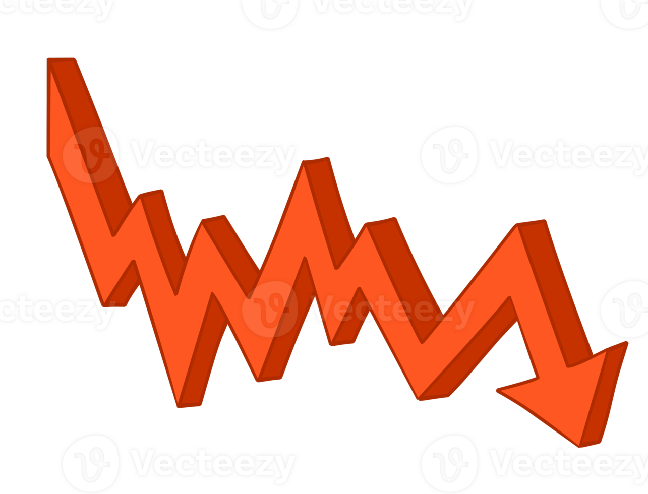 business graph with red arrow png