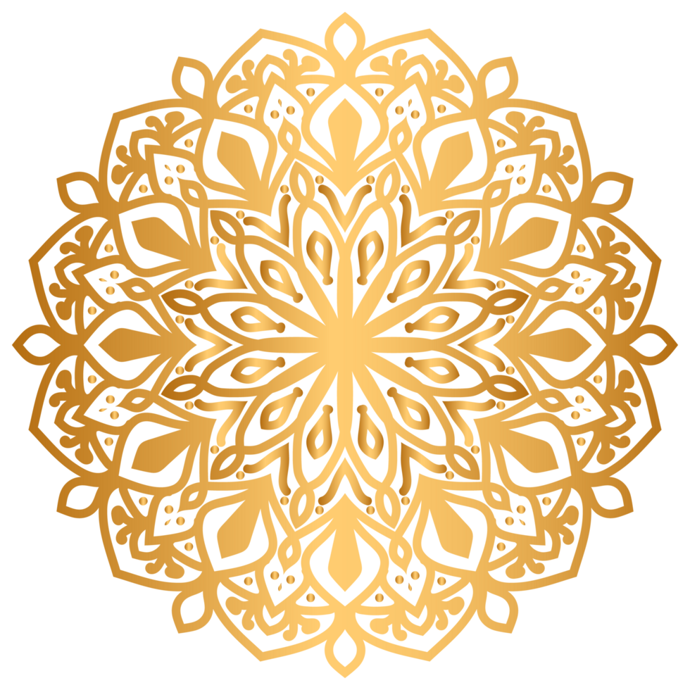 Vintage Luxury Golden Mandala Arabesque Islamic Pattern For Wedding Invitation Card In Gold Ramadan Transparent Background png