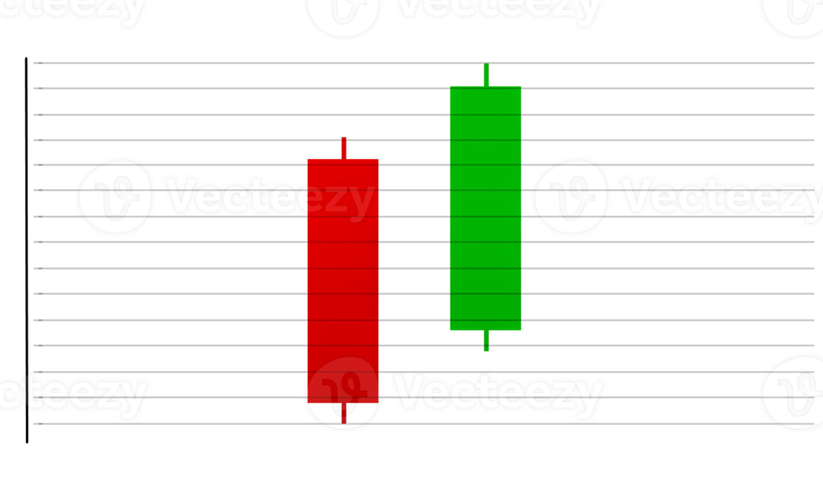 stock chart candlestick chart Cryptocurrency concept of learning invest in cryptocurrencies a red and green bar chart on a transparent background png