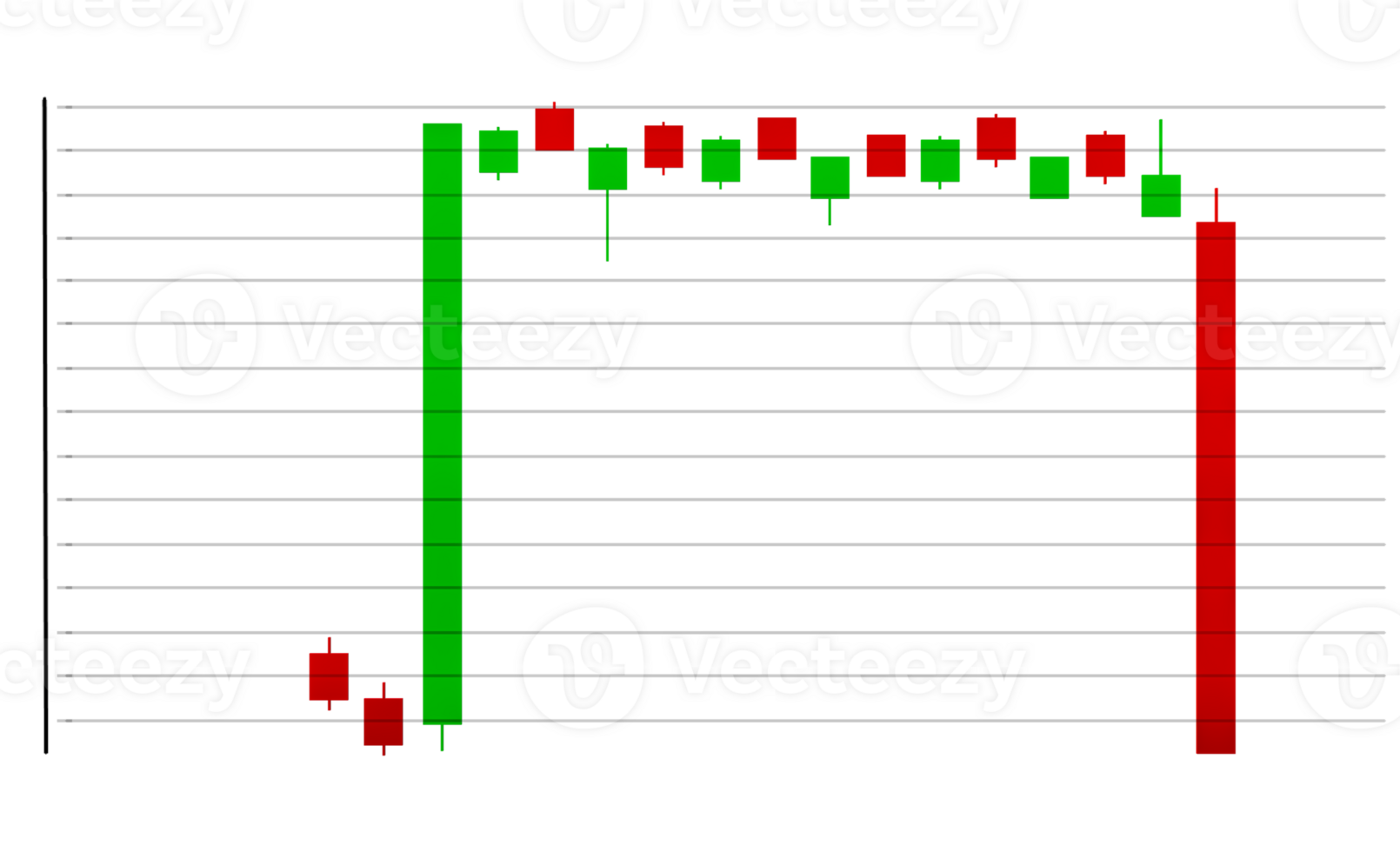 stock chart candlestick chart Cryptocurrency concept of learning to invest in cryptocurrencies a bar chart with red and green bars png