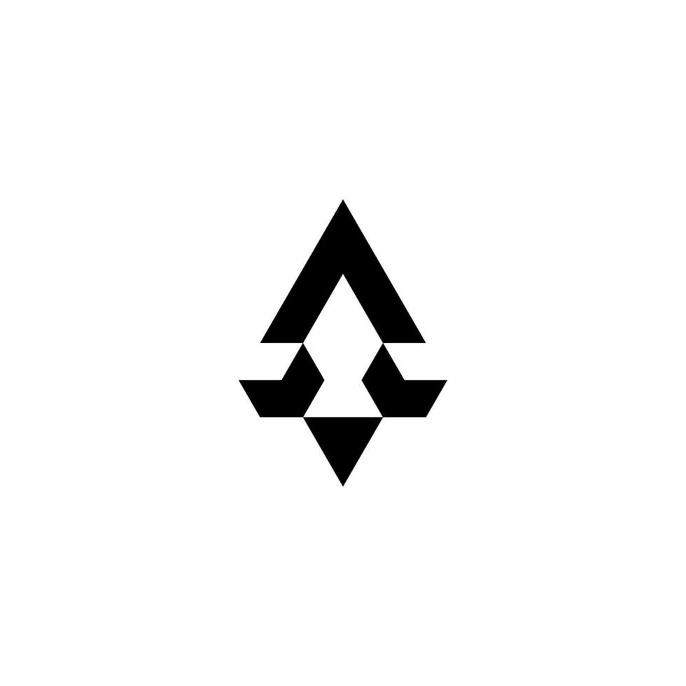 Rocket Letter A Logo. This logo is made using elements of the letter A and a rocket in a simple and modern style. vector