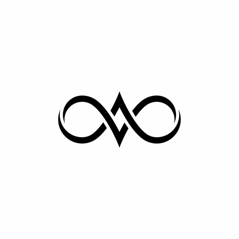 AV Infinity Logo. This logo design features a modern and creative combination of the AV letters and the Infinity line. vector