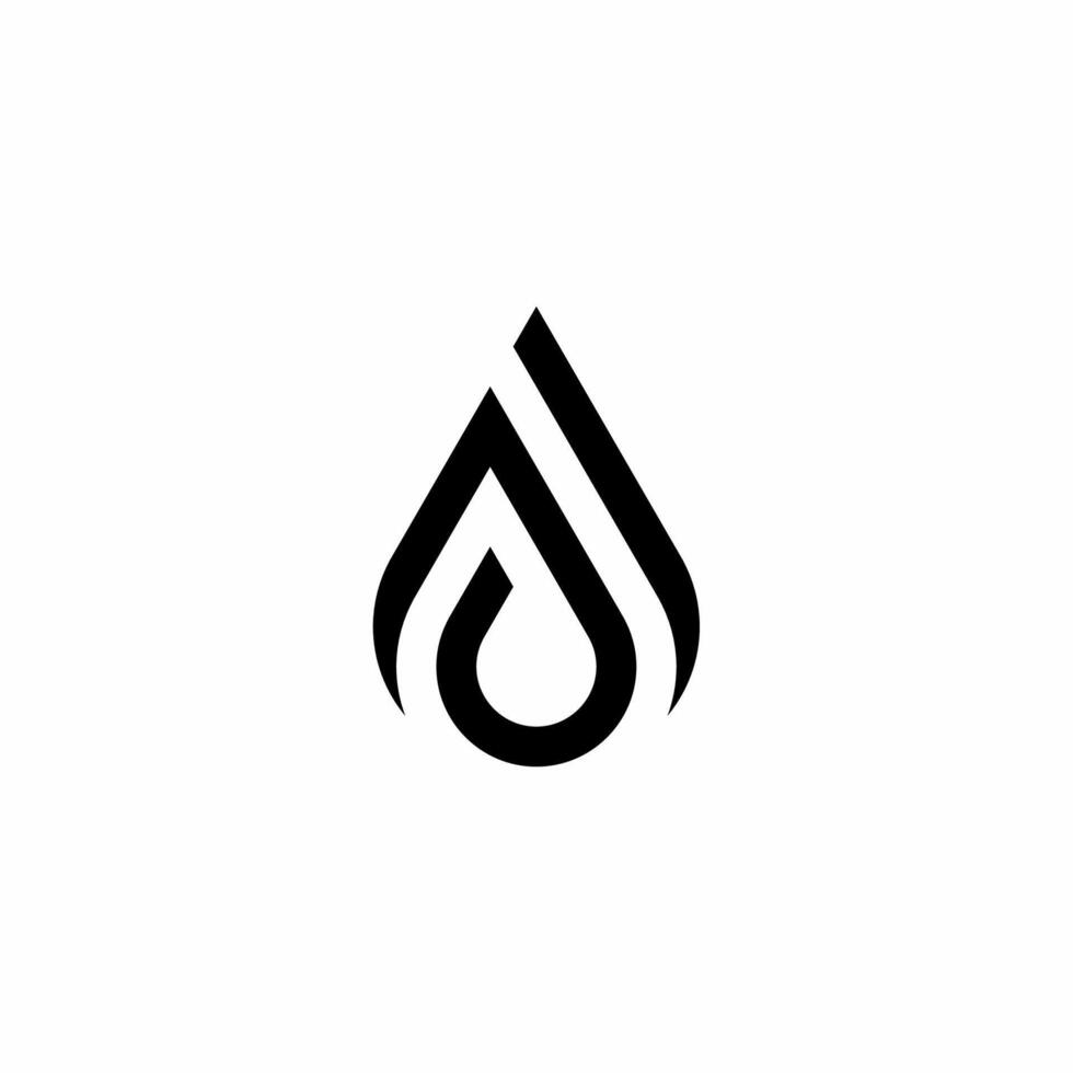 This logo is made using the letter A and water drop elements in a minimal and modern style, perfect for all business fields. vector