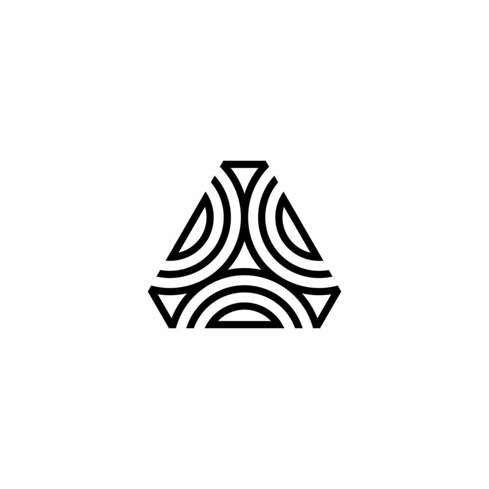 A modern wooden cross section of the letter A designed in a layered style and stained in a rich wood color. vector