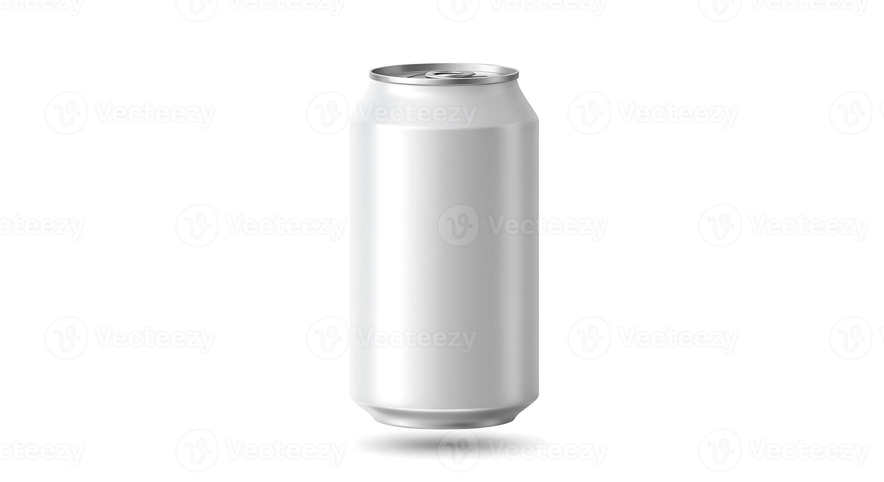 Isolated White Can Beverage Container Ready for Custom Design photo