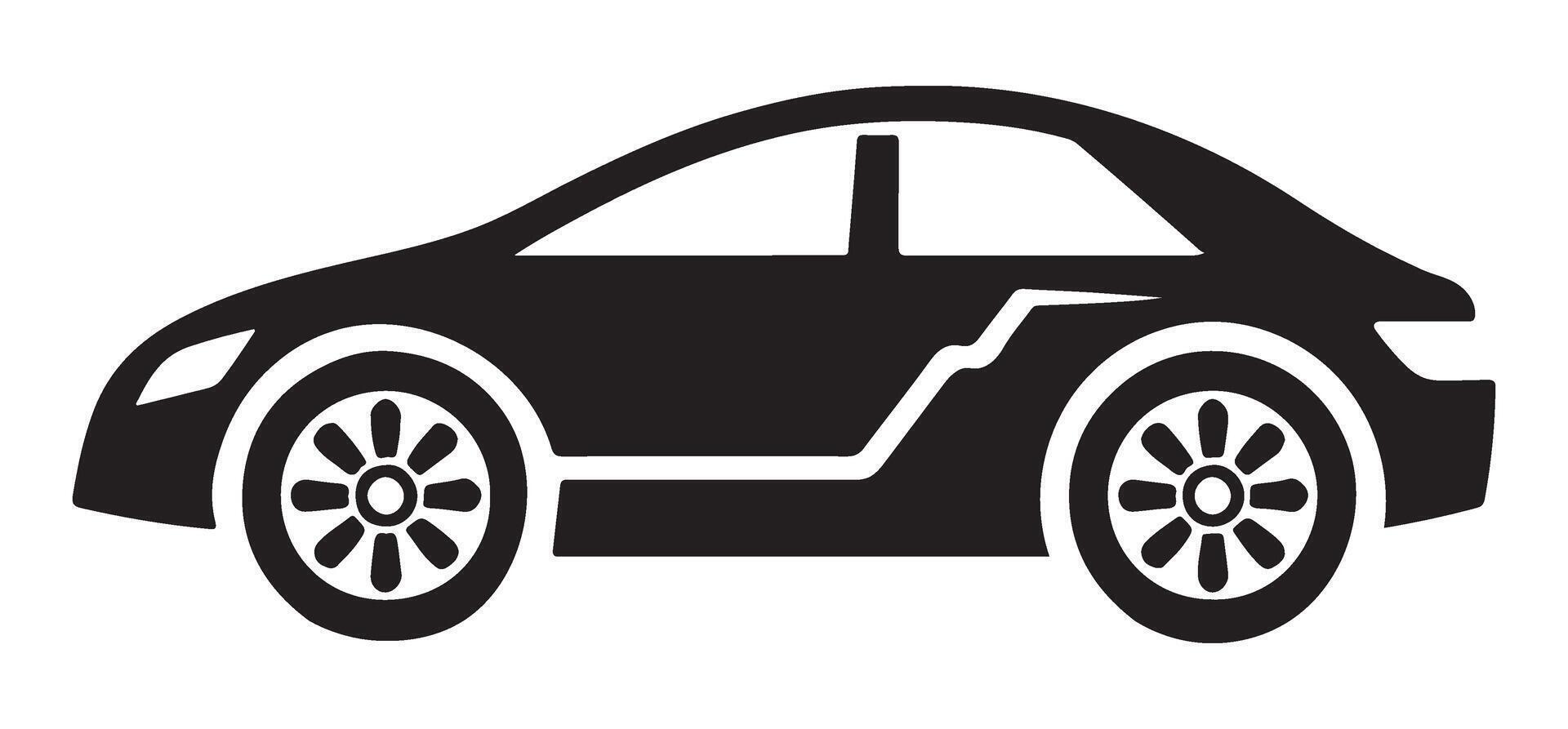 Modern Hatchback Silhouette Vehicle Design Automotive Industry Art vector
