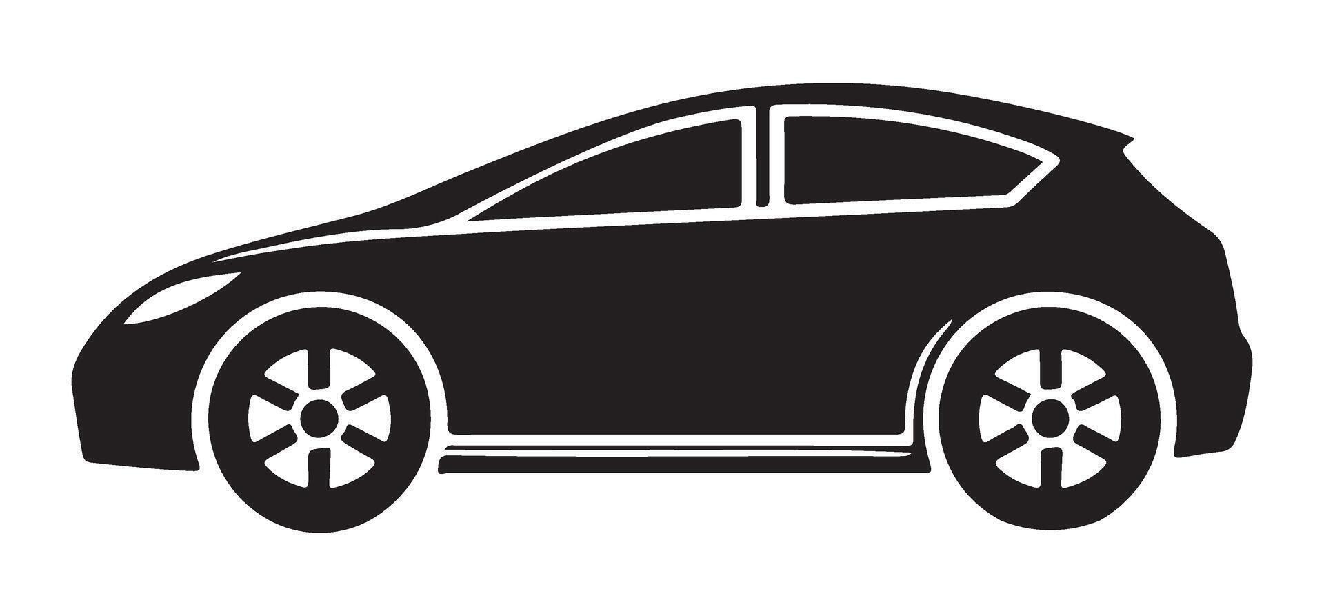 Fastback Car Silhouette Transportation Automotive Style Design Elements vector