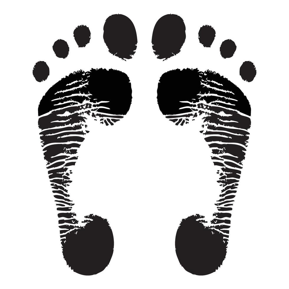Black Footprint Impression Graphic Download for Creative Projects vector