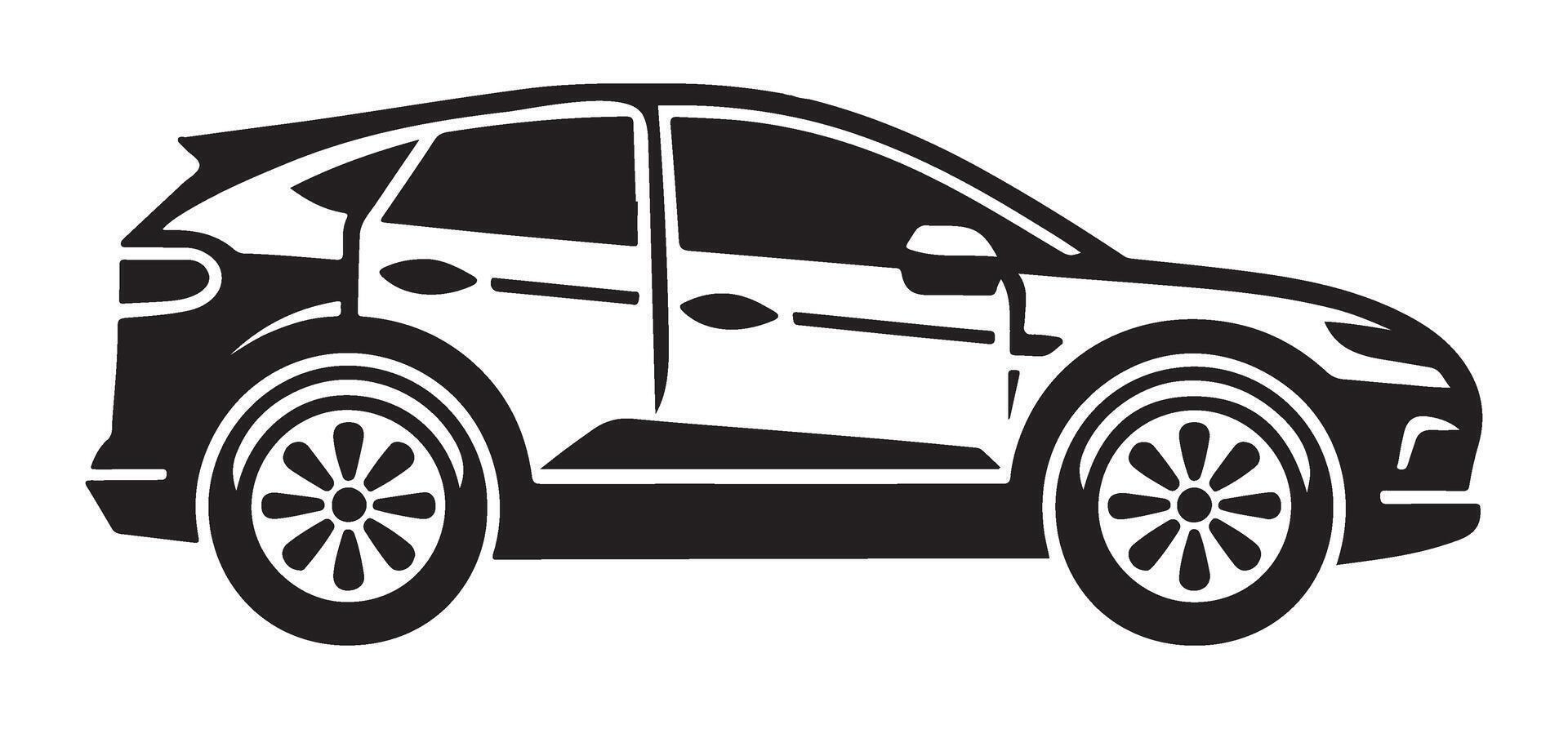 Crossover Vehicle Silhouette Illustration for Automotive Design vector