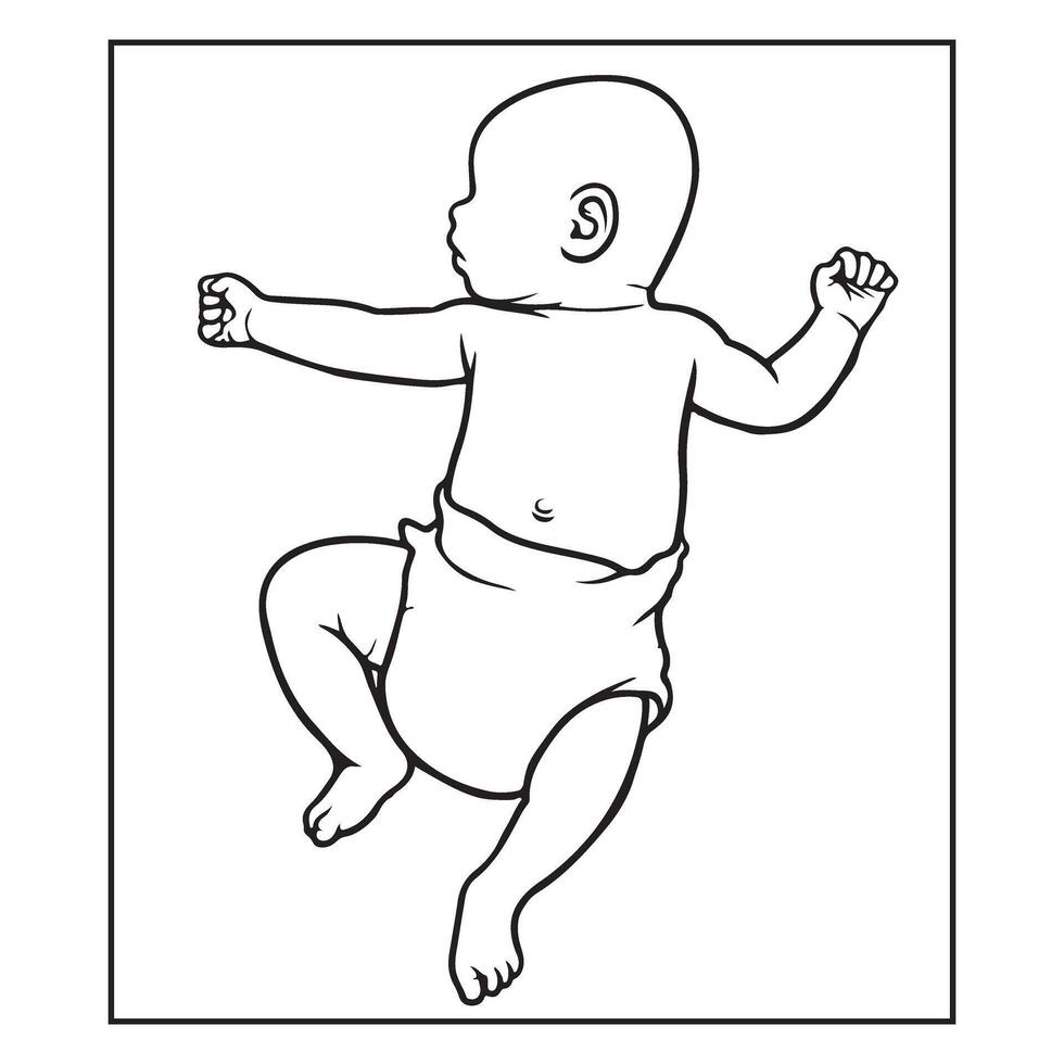 Baby Sleeping on Side Sleep Position Illustration vector