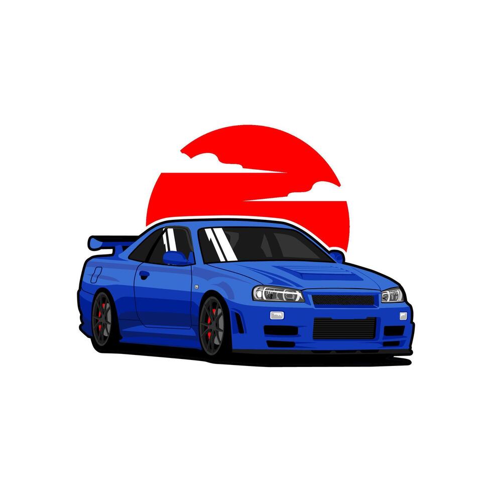 automotive sports car illustration design vector