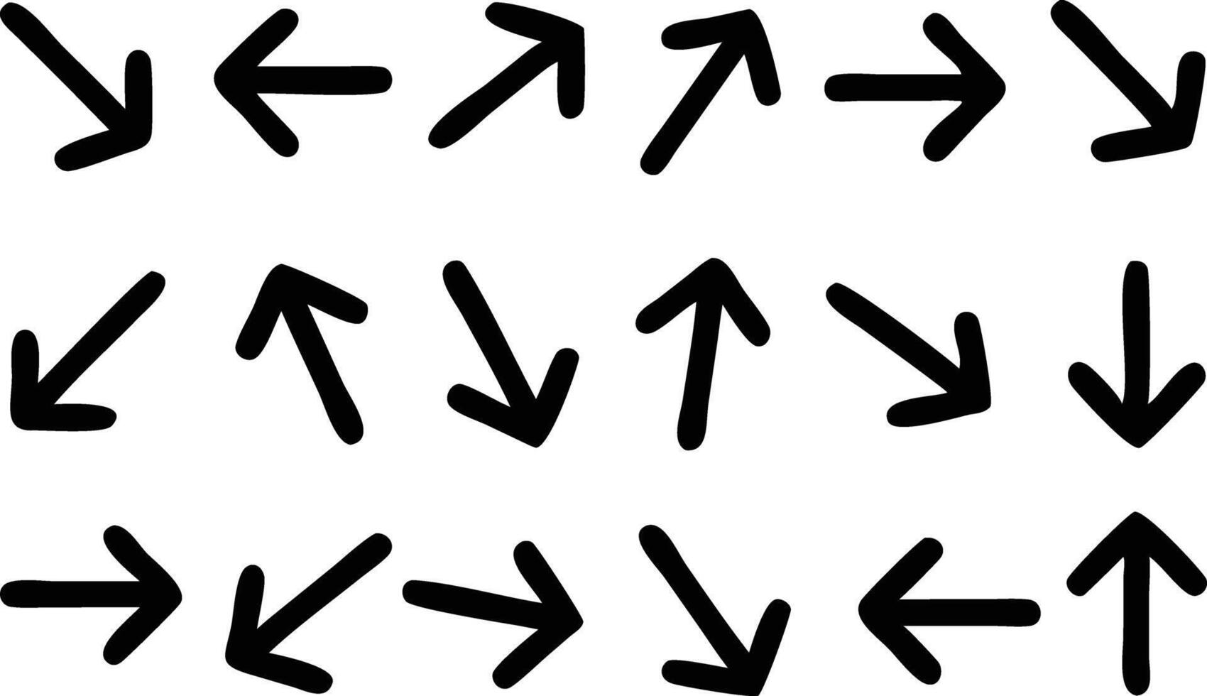 Arrow Symbols Pointing in Different Directions vector