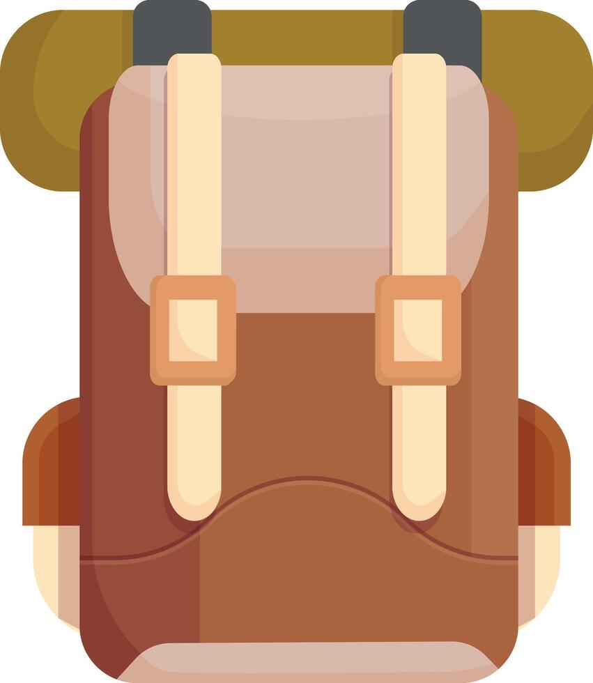 Brown Framed Backpack vector