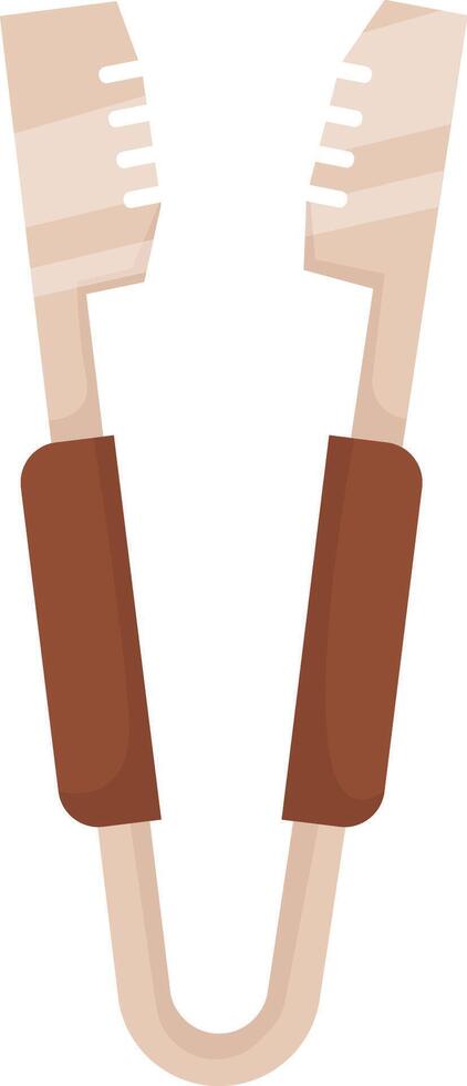 Metal Barbecue Tongs vector