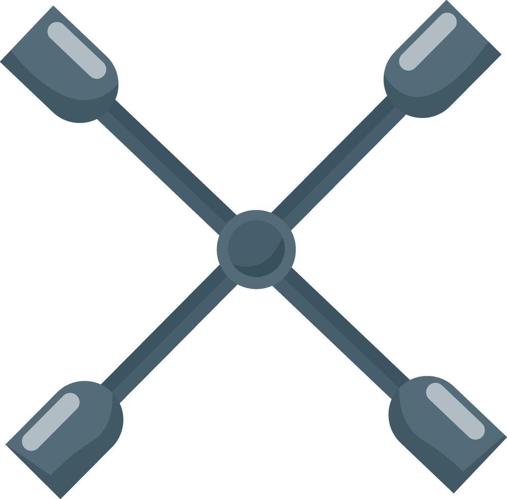 Silver Lug Wrench Tool vector