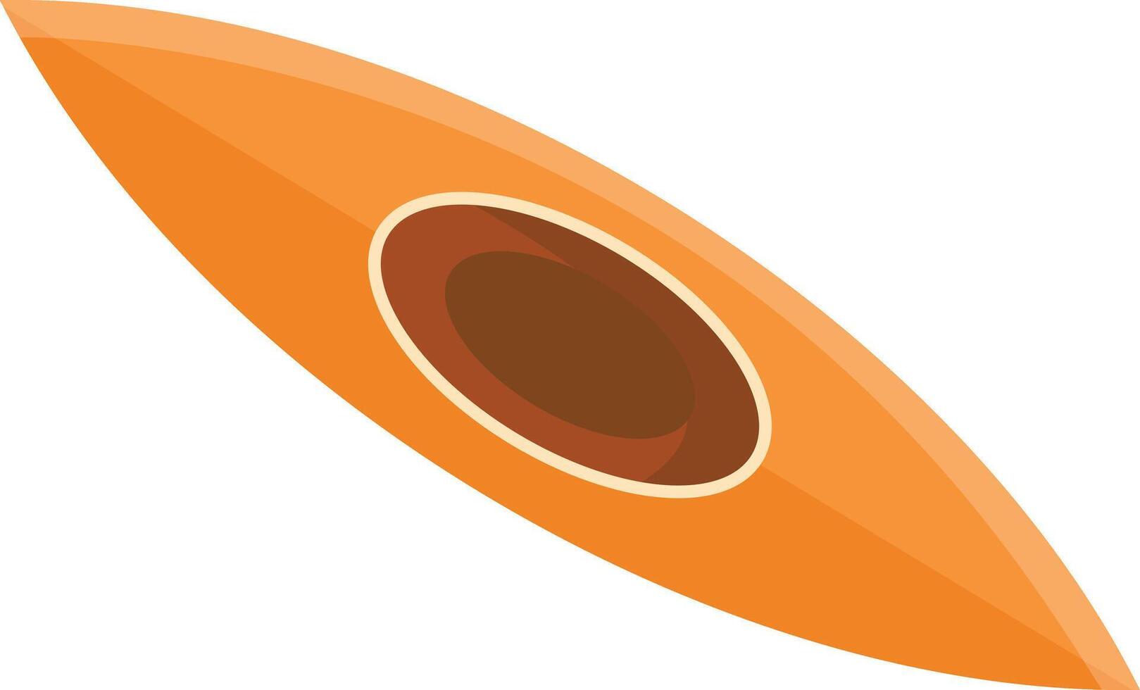 Orange and White Kayak vector