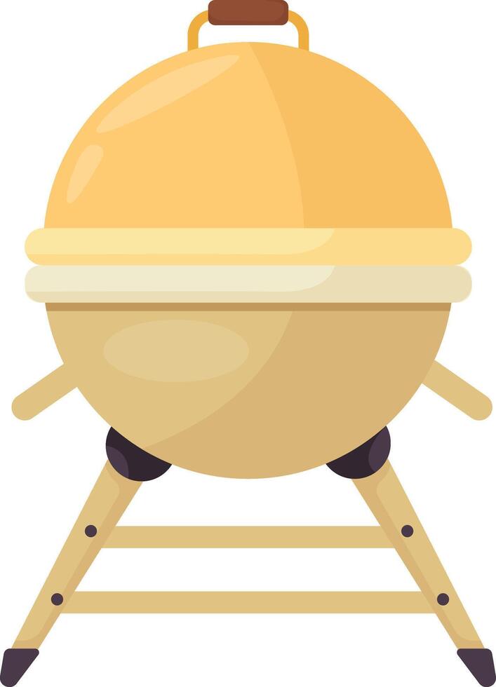Yellow Kettle Grill vector