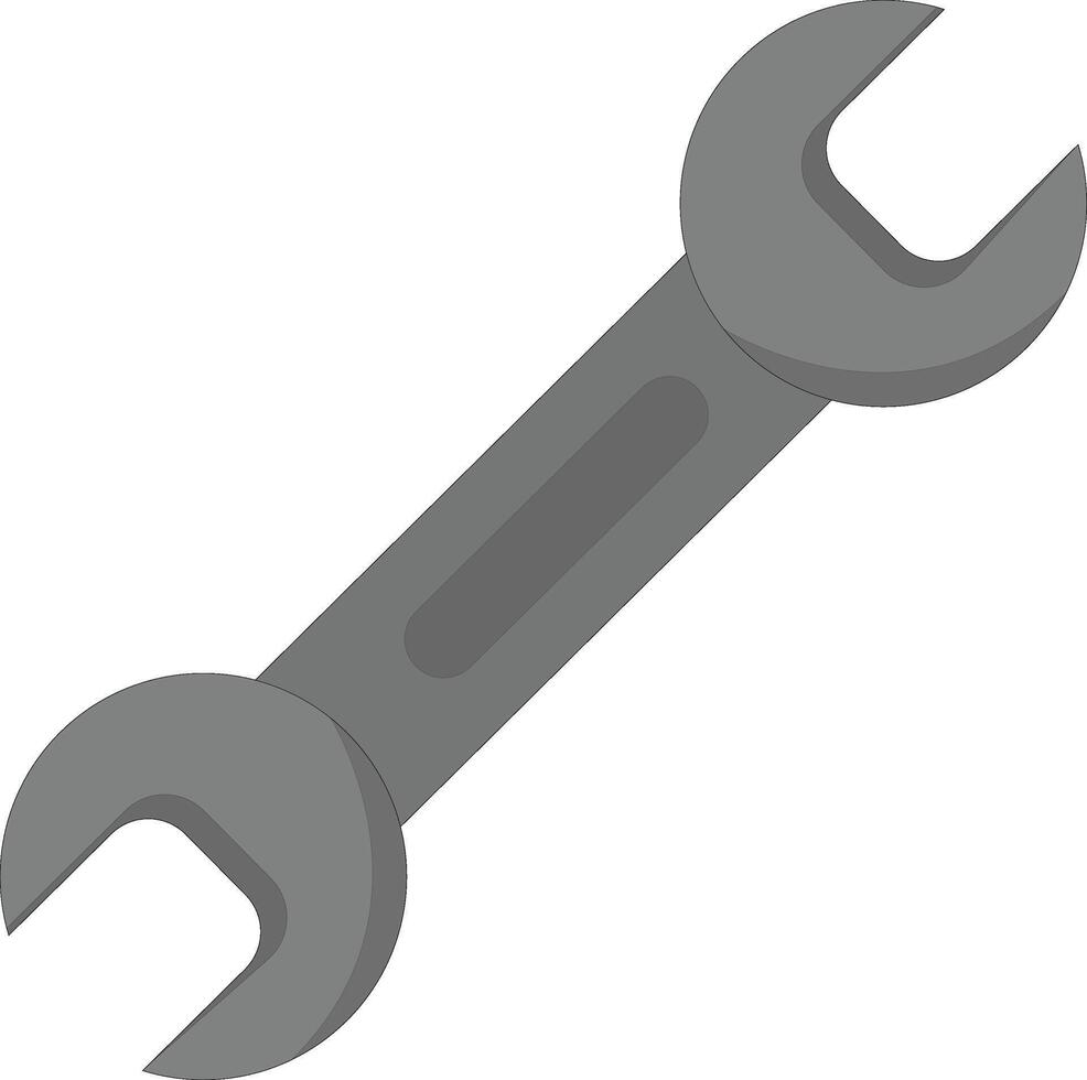 Silver Adjustable Wrench vector