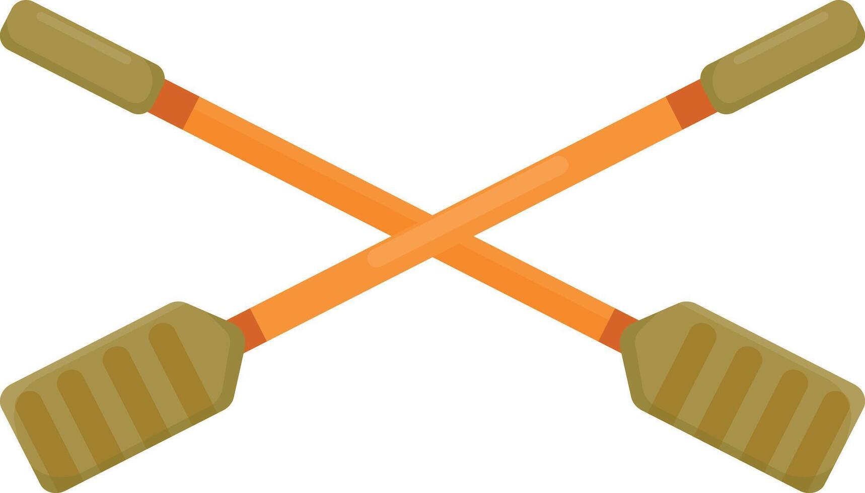 Crossed Brown Oars vector