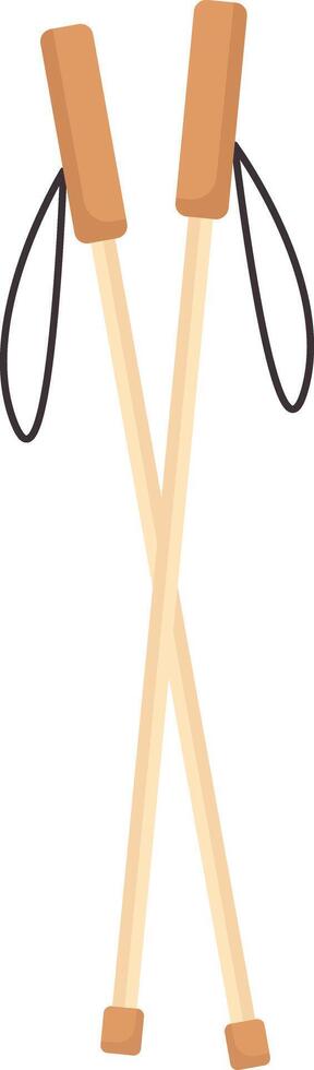 Brown Trekking Poles vector