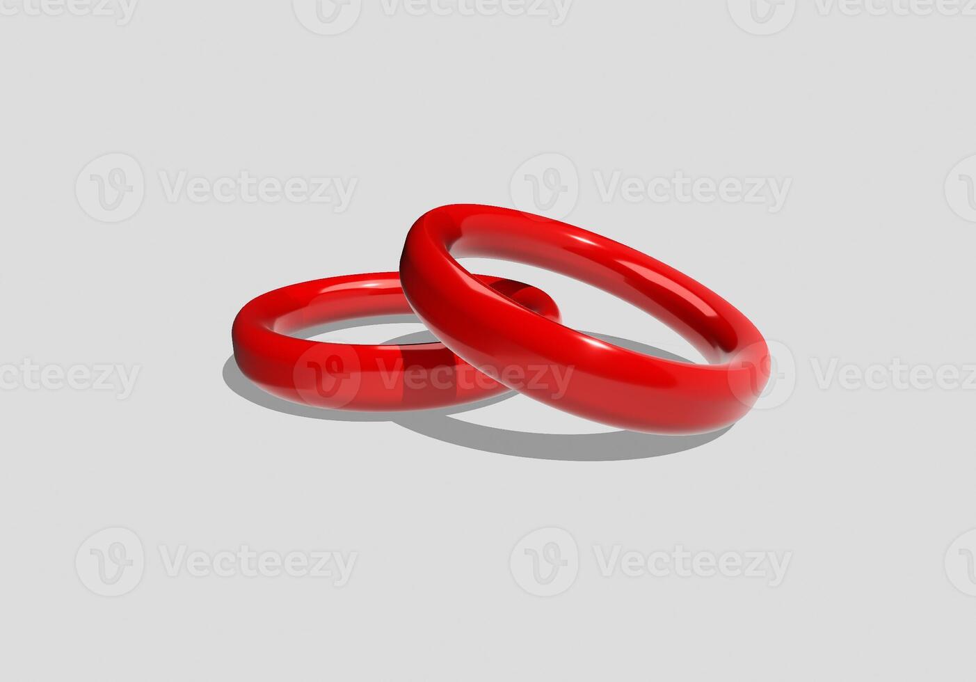 Two red rings with shadow photo