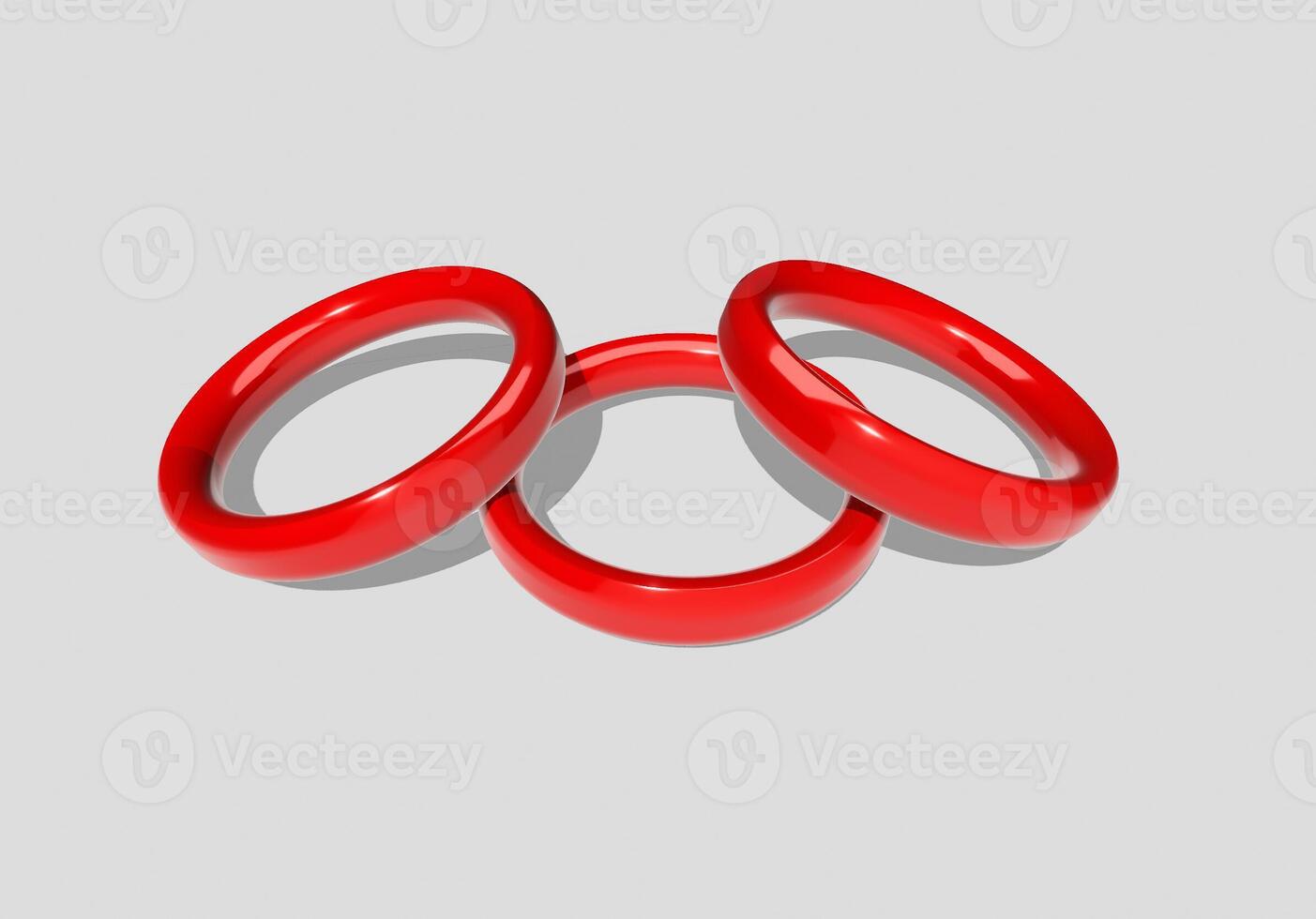 Three 3d Rings with Shadow photo