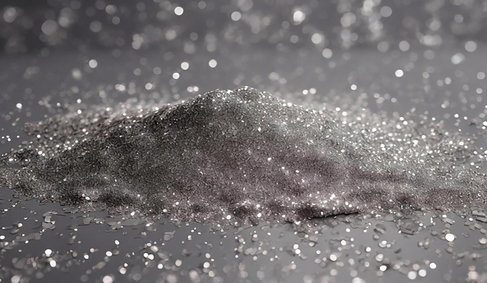 A pile of silver powder on a table photo