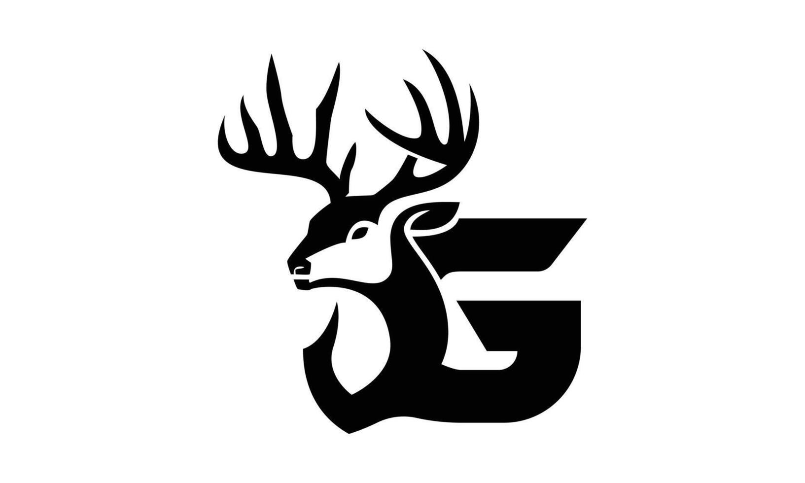 This is letter A and deer icon design vector