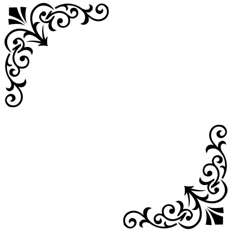 The Illustration of United Border Corner Ornate vector