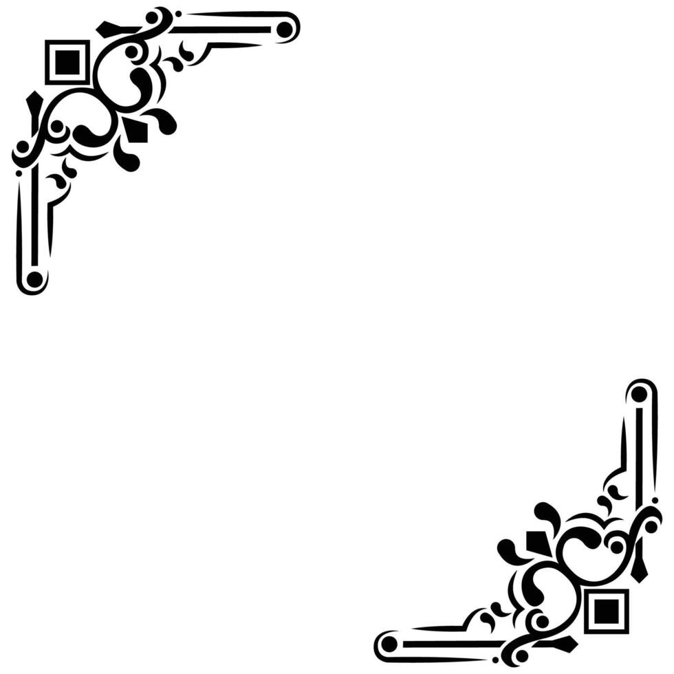 The Illustration of General Formal Border Corner Ornate vector