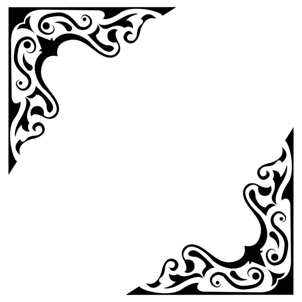 The Illustration of Head Guard Border Corner Ornate vector