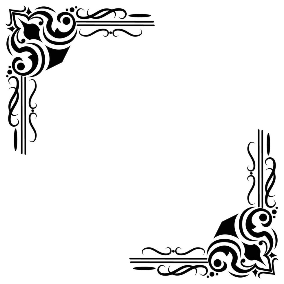 The Illustration of Formal Border Corner Ornate vector