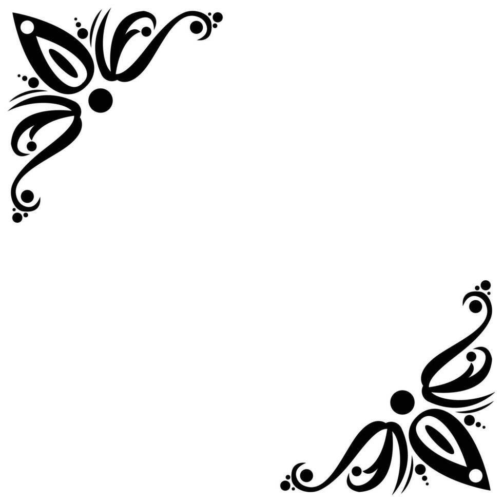 The Illustration of The Bow Border Corner Ornate vector