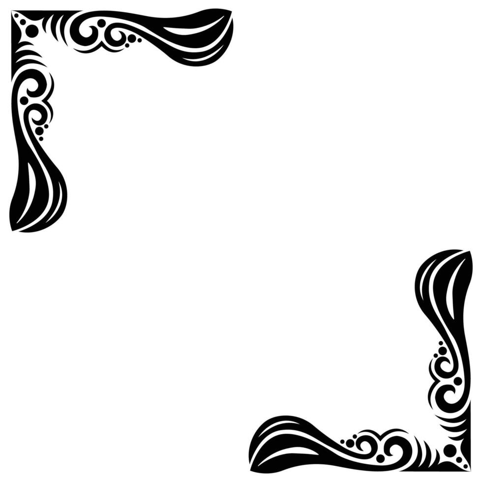 The Illustration of Iron Hand Border Corner Ornate vector