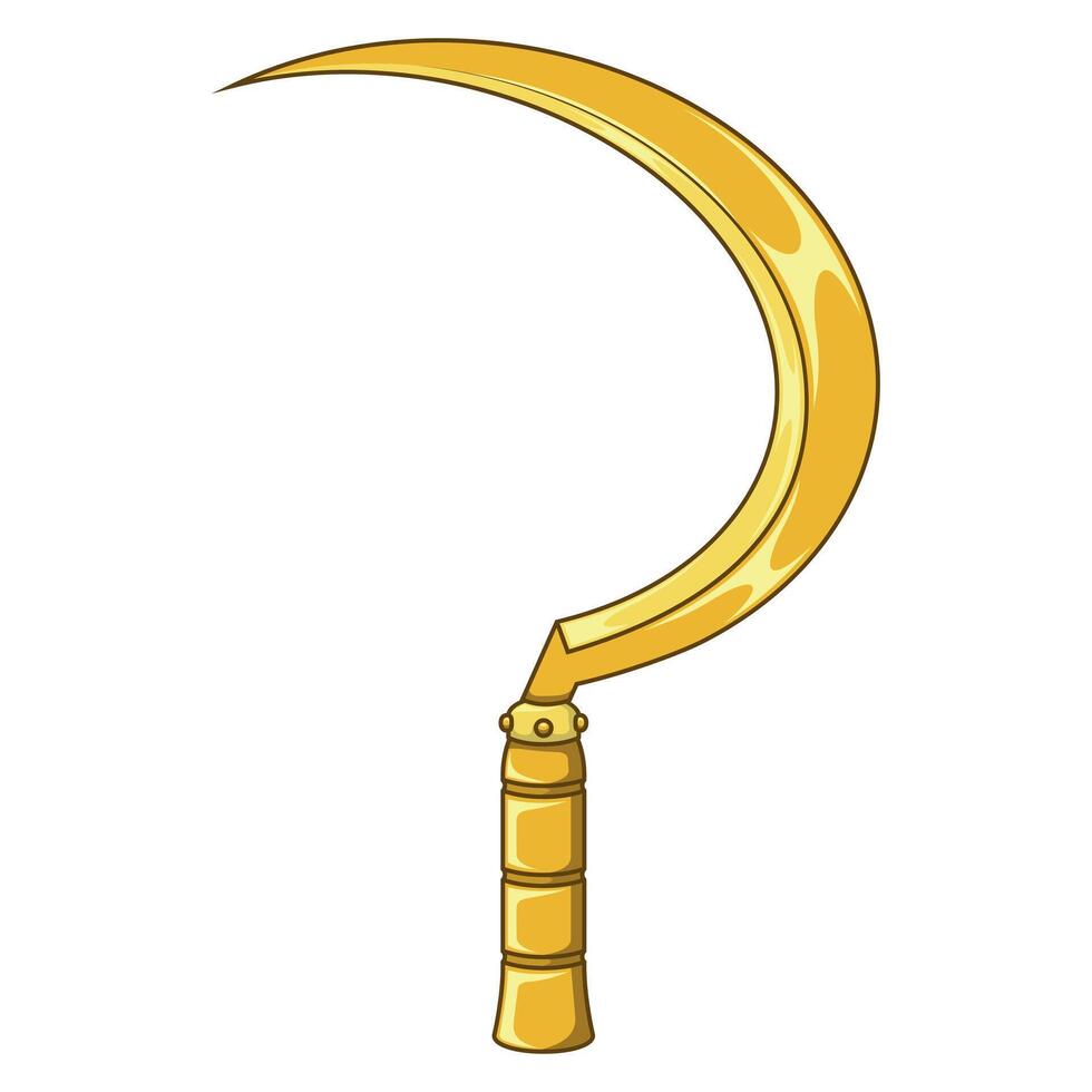 Rely on this classic agricultural tool featuring a curved blade for effective manual cutting of crops vector