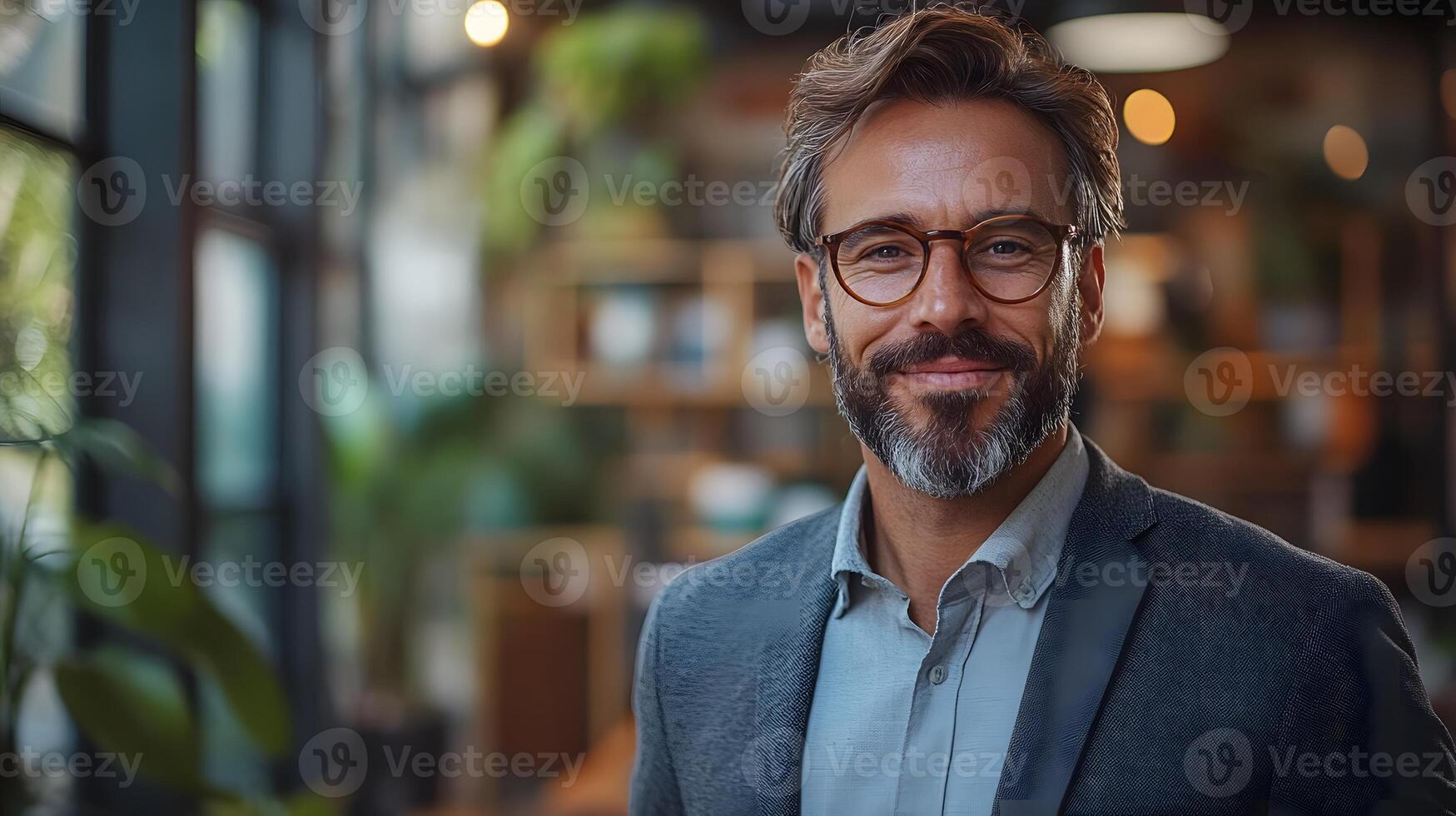 Manager discussing performance goals with employees in a stylish office photo
