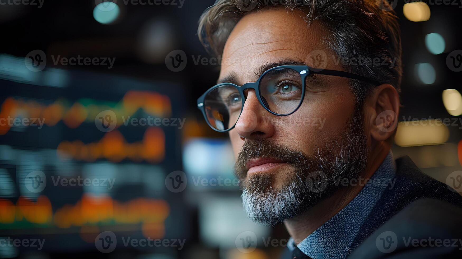 Wealth manager consulting a client about AI stock opportunities for long-term investment photo