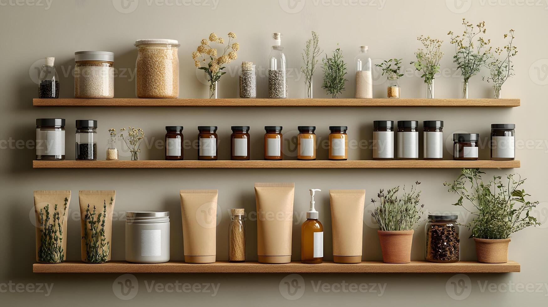 set of product mockups with neutral packaging and no trademarks photo