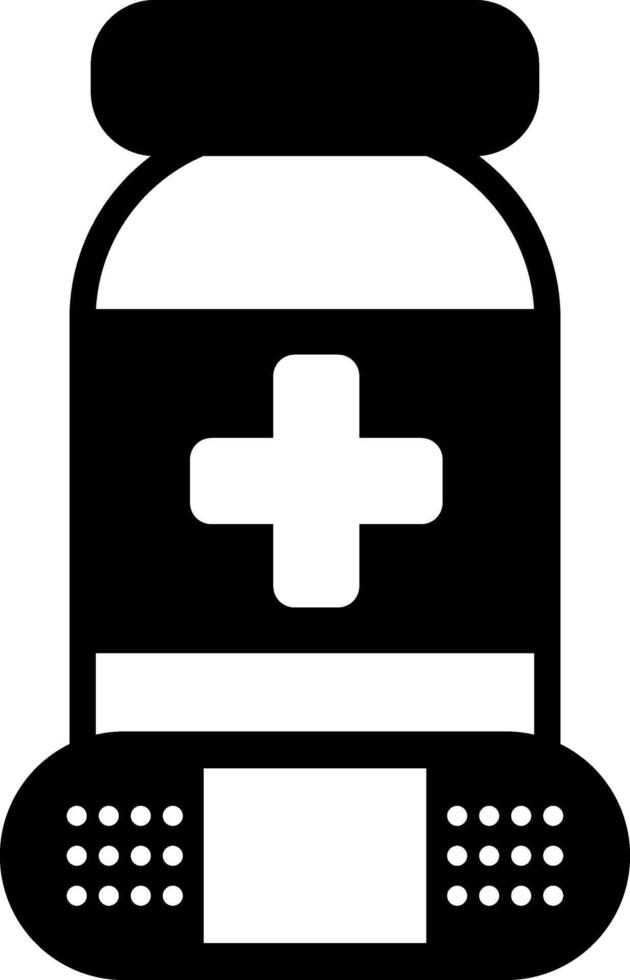 First aid kit icon is a medical web symbol on a shiny round button vector