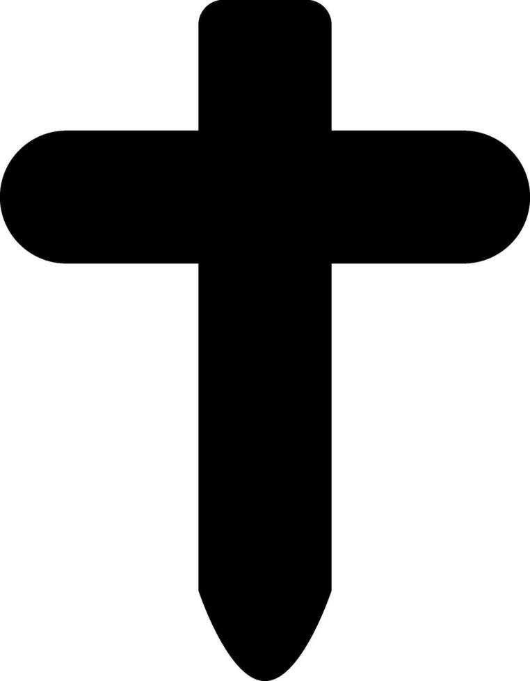 A cross, a Christian symbol of faith and the crucifix of Christ vector