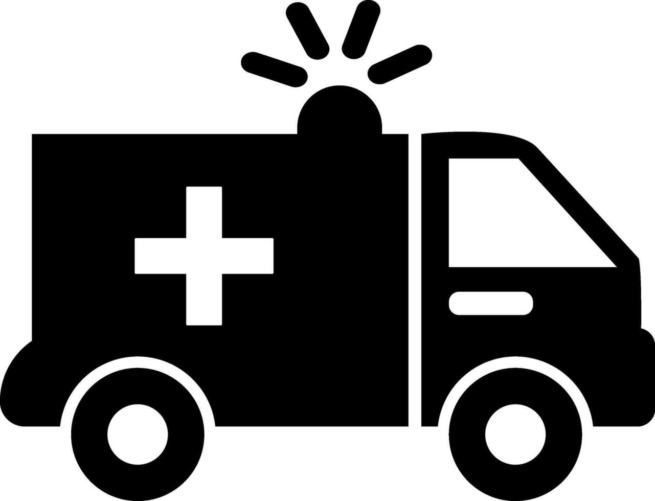 An ambulance icon, a transport vehicle for medical service vector
