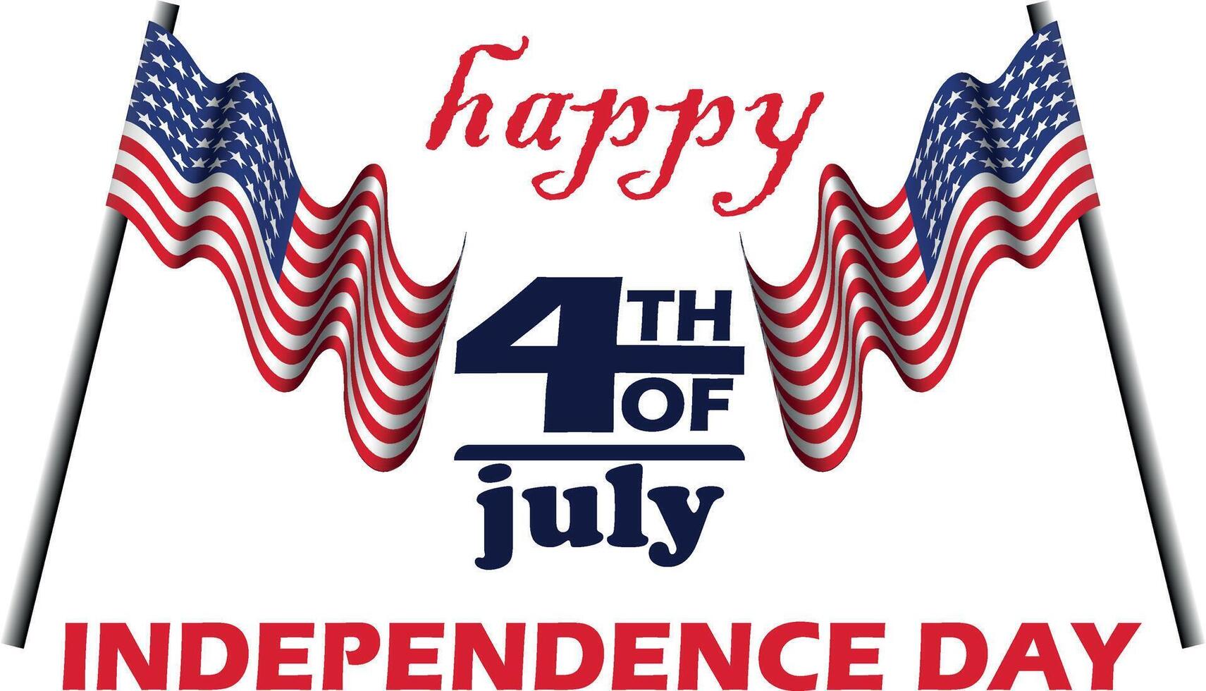 4th of July independence day design vector
