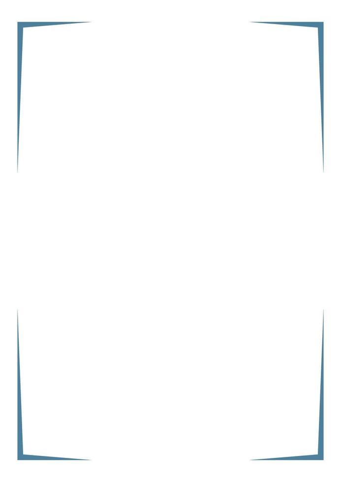 Retro style blue frame corners vector